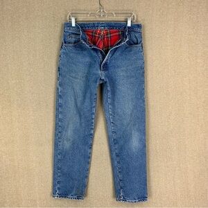 🚨⛔️SOLD⛔️🚨 Vintage LL Bean Flannel Lined Jeans 32x30 *31x27 USA Made Men Barn